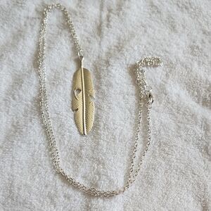 Silver Feather Necklace